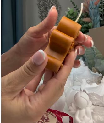 The gingerbread candle after demolding.